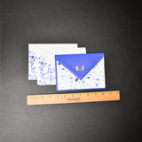 Blue Floral Cards with Envelopes - Set of 3