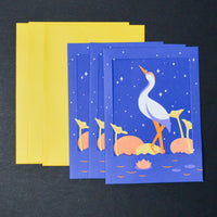 Stork Pop-up Cards with Yellow Envelopes