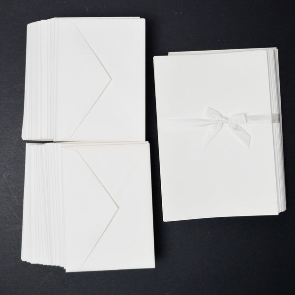White Cards with Envelopes - Set of 42