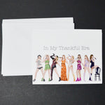 Taylor Swift Thank You Cards with Envelopes - Set of 7