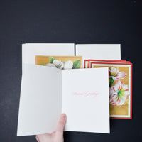 Floral Season's Greetings Cards with Envelopes - Set of 6