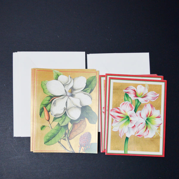 Floral Season's Greetings Cards with Envelopes - Set of 6