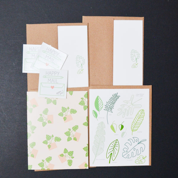 Paper + Craft Pantry Botanical Card Bundle - 4 Cards + Envelopes