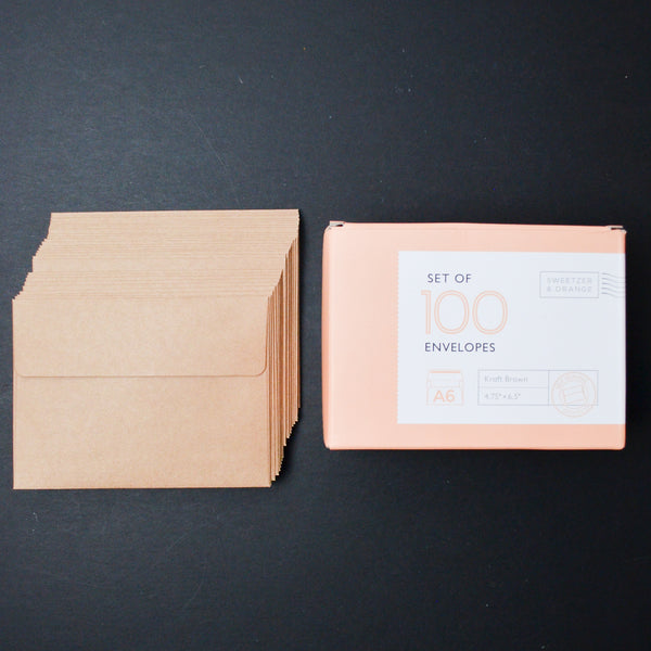Sweetzer & Orange A6 Kraft Brown Envelopes - 1 Box