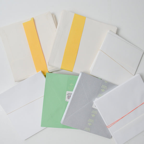 White, Green + Silver Square Envelope Set Default TItle