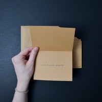Kraft Paper Gold Foil Thank You Cards + Envelopes