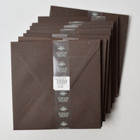 Paper Source Chocolate Brown 6" Square Envelopes - 7 Packs