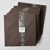 Paper Source Chocolate Brown 6" Square Envelopes - 7 Packs
