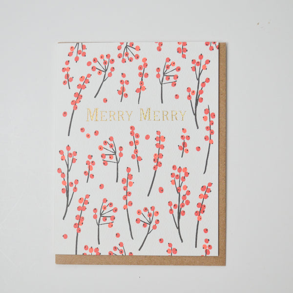 Merry Merry Christmas Card + Envelope