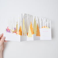 MOMA Forest Sleigh Ride Holiday Card + Envelope Set