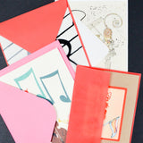 Music Themed Cards with Envelopes - 4 Sets