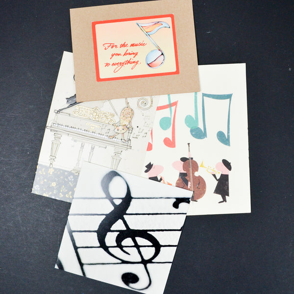 Music Themed Cards with Envelopes - 4 Sets