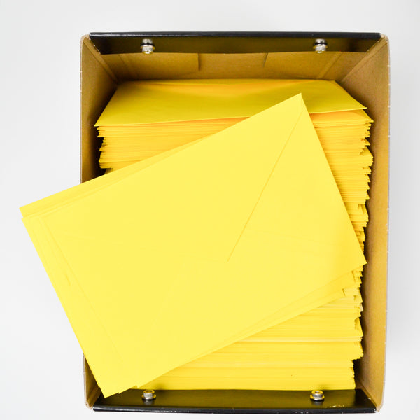 Assorted Yellow Envelopes in Box