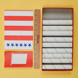 Vintage "Red, White 'N Wow" Roll-Up Patriotic Stationery Set