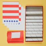 Vintage "Red, White 'N Wow" Roll-Up Patriotic Stationery Set