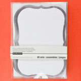 White + Silver Foil Flat Cards and Envelopes