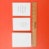 Ornate Black + White Script Thank You for Your Sympathy + Your Spiritual Bouquet Cards with Envelopes