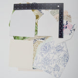 Floral + Leaf Print Envelope Liner Sheets - Mixed Sizes