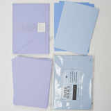 Paper Source Light Blue + Purple Cards + Envelopes