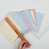 Patterned + Frame Note Cards with Pastel Envelopes