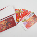 Robert Kushner Red Floral Notecards with Envelopes
