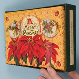 Merry Christmas Poinsettia Cards with Envelopes