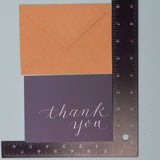 Thank You Calligraphy Cards with Envelopes