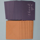 Thank You Calligraphy Cards with Envelopes