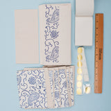 Blue + White Floral Stationery Set