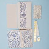 Blue + White Floral Stationery Set