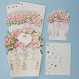 White + Pink Floral Cards with Envelopes