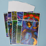 Jewel Tone Illustration Cards with Envelopes