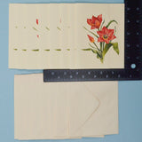 White + Red Floral Cards with Envelopes