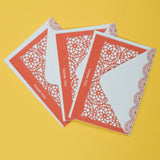 Orange Cutout Thank You Cards with Envelopes