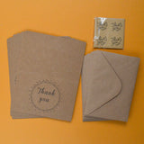 Kraft Thank You Cards with Envelopes
