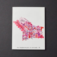 Small Pink Portland OR Neighborhoods Blank Journal Default Title