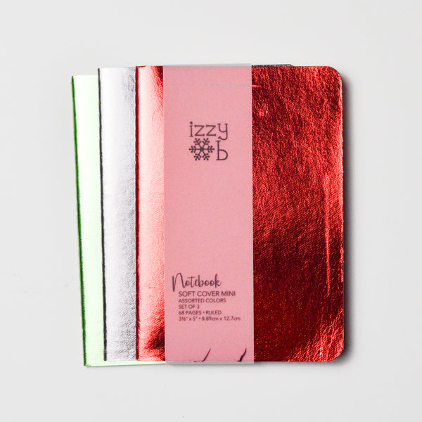 Small Metallic Lined Notebooks - Set of 3 Default Title