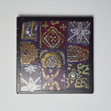 Open-Bound Metallic Embroidery Pattern Square Journal Default Title
