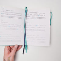 Light Teal Vivid Scribble Dot Grid Journal - About 1/4 Full of Pen Tests Default Title