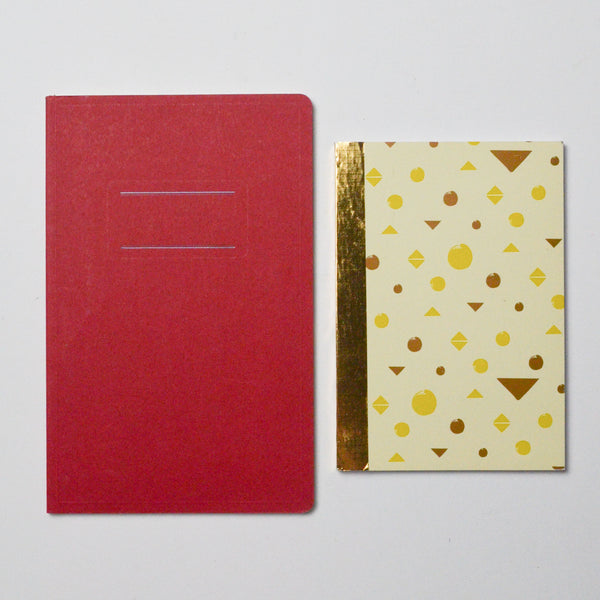Red Geometric Blank Page Journal – Make & Mend