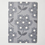Gray Floral + GRid Print Paper Cover Blank Page Notebook Default Title