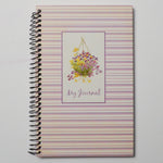 Purple + Pink Stripe Floral Lined Spiral Journal Default Title