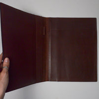 Brown Vintage Leather Notepad Holder Folio