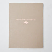 "Do Something Creative Every Day" Bee Paper Source Grid Notebook