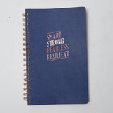 "Smart Strong Fearless Resilient" Lined Spiral Notebook