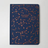 "It is Written in the Stars" Navy Foiled Notebook