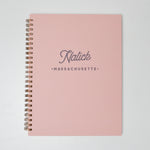 Ruff House Print Shop Pink Natick Lined Spiral Notebook