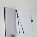 Dark Green + Gold Floral Archer & Olive Dot Grid Notebook