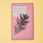 Feather Felt Notebook Cover with Lined Notebook