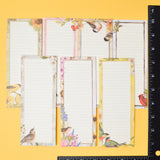 Floral Bird Notepads - Set of 7